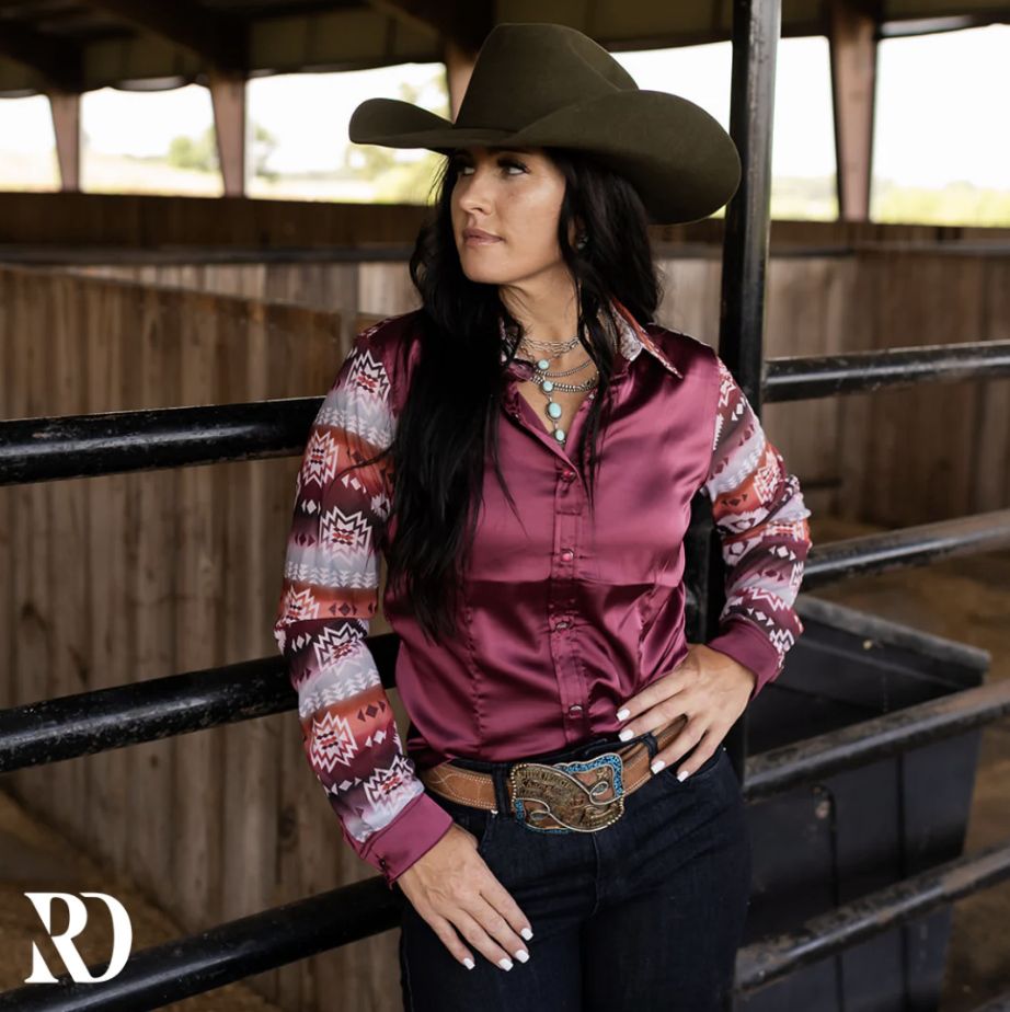 PIPER AZTEC MESH/SATIN PERFORMANCE SHIRT