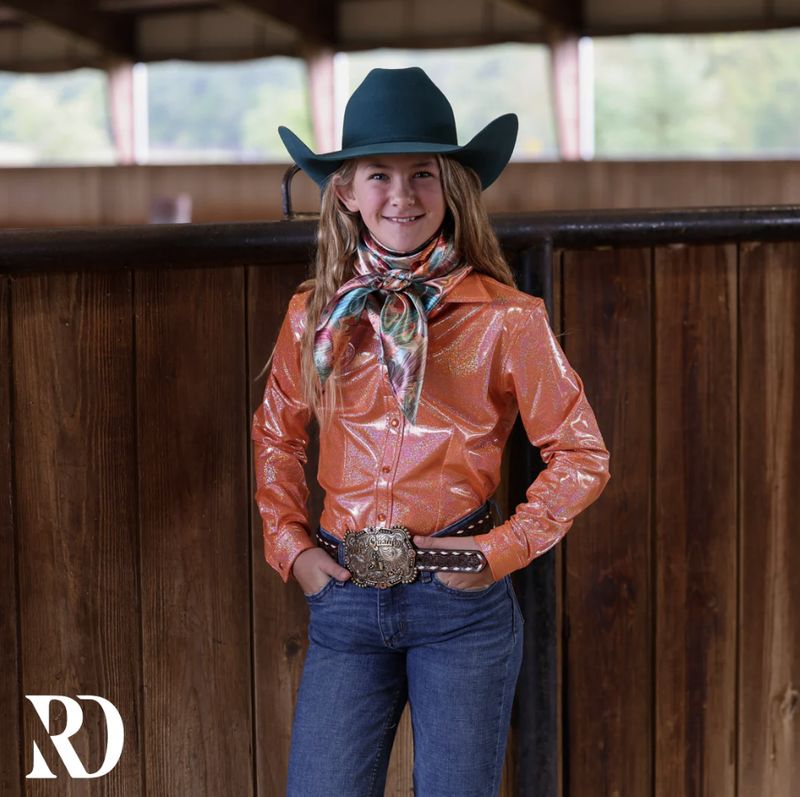 *YOUTH* TANGERINE SPARKLE PERFORMANCE SHIRT