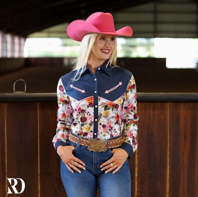 WILDFLOWER DENIM EDITION RODEO PERFORMANCE RODEO SHIRT