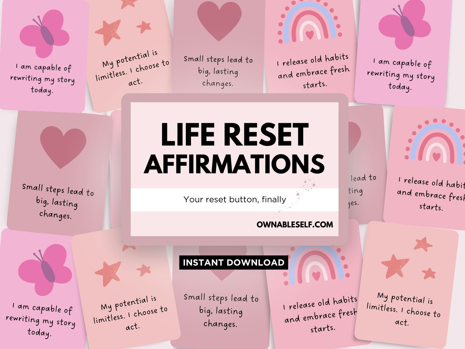 Life Reset Affirmation Cards