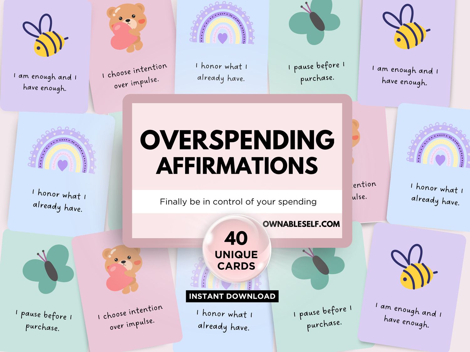 Overspending Affirmation Cards