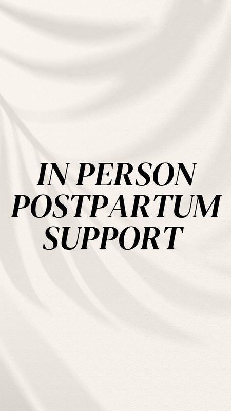 In person Postpartum support services