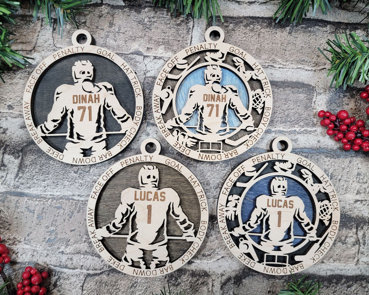 Personalized Stadium Series Hockey Sports Ornaments