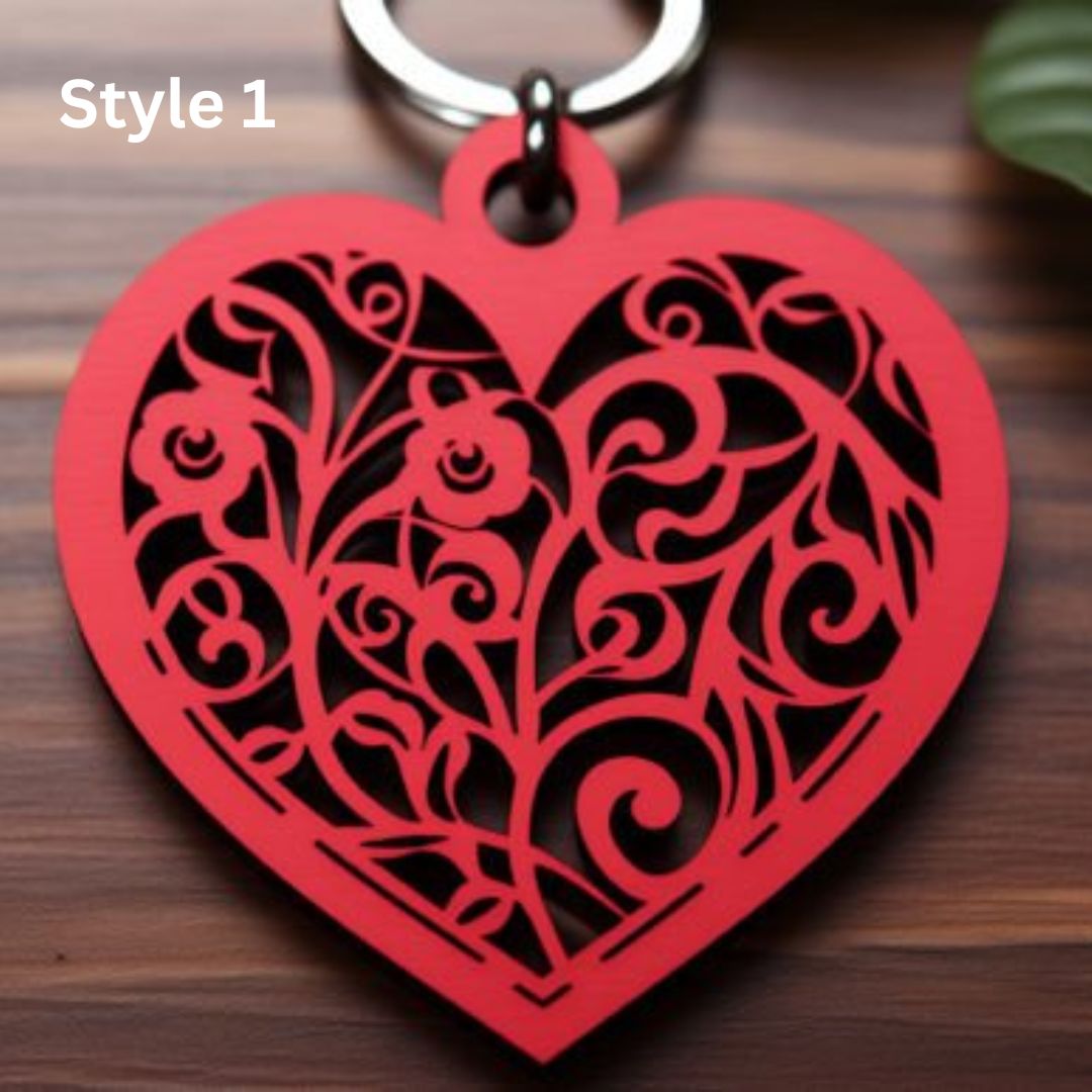 Customizable Valentine’s Day Heart Keychains