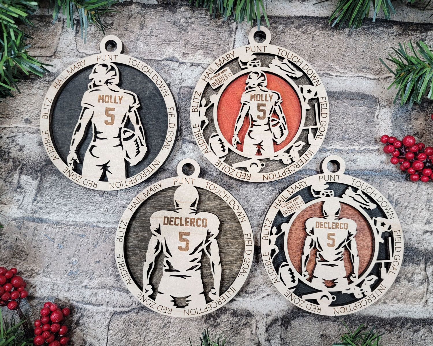 Personalized Stadium Series Football Sports Ornaments