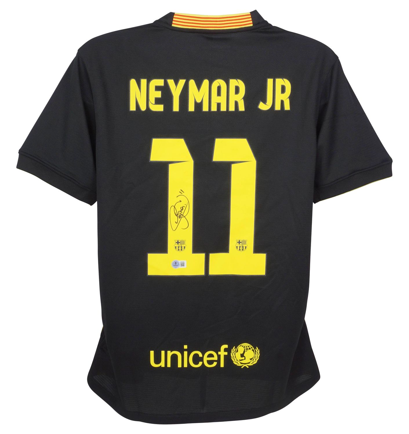 Neymar Jr 11  Barcelona 2013 2014 Jersey Signed Autographed Autograph Neymar Beckett