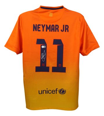 Neymar Jr 11  Barcelona 2013 2014 Jersey Signed Autographed Autograph Neymar Beckett