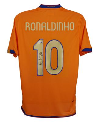 Ronaldinho Trikot Nr. 10, FC Barcelona, ​​Saison 2006/07, signiert, Echtheitszertifikat von Beckett, 2006/07
