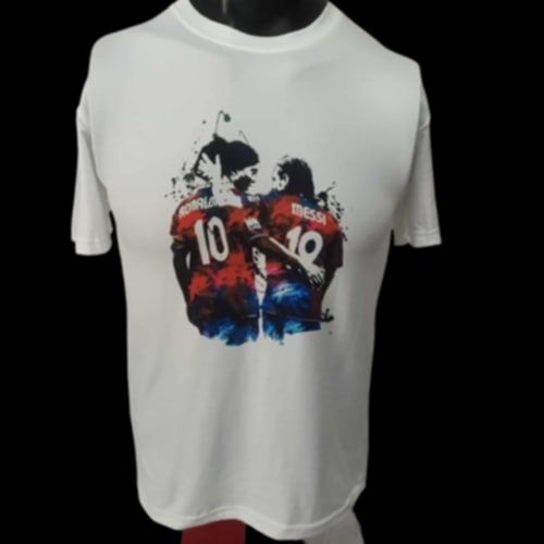 T Shirt Lionel Messi MESSI Ronaldinho RONALDINHO Leggend Icon Stampa Printed Sublimation T Shirt