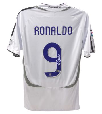 Jersey Real Ronaldo 9 Fenomeno Real Madrid Signed Autograph Fenomeno Ronaldo Autographed Jersey 2006 2007 Autographed