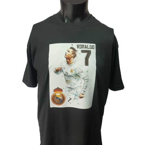T Shirt Cr7 Cristiano Ronaldo Real Madrid Leggend Icon Stampa Printed Sublimation T Shirt RONALDO CR7