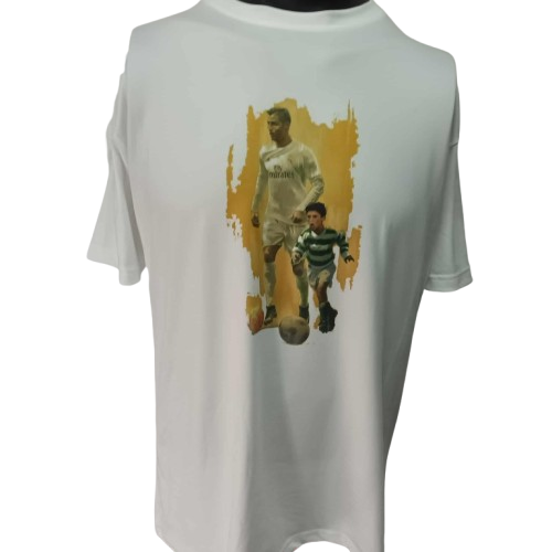 T Shirt Cr7 Cristiano Ronaldo Real Madrid Leggend Icon Stampa Printed Sublimation T Shirt RONALDO CR7