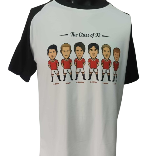 T Shirt  Manchester United  Leggend Icon Stampa Printed Sublimation T Shirt MAN UTD Red Delvils Class 1992