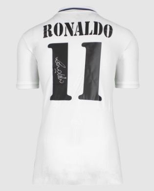 Jersey Real Ronaldo 11 Fenomeno Real Madrid Signed Autograph Fenomeno Ronaldo Autographed Jersey Recent  Autographed ICONS