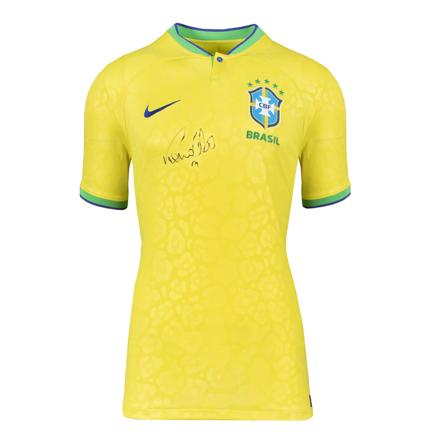 Jersey Brazil Recent Jersey Fenomeno Brazil Brasil Signed Autograph Fenomeno Ronaldo Autographed Jersey  Brazil   Autographed ICONS