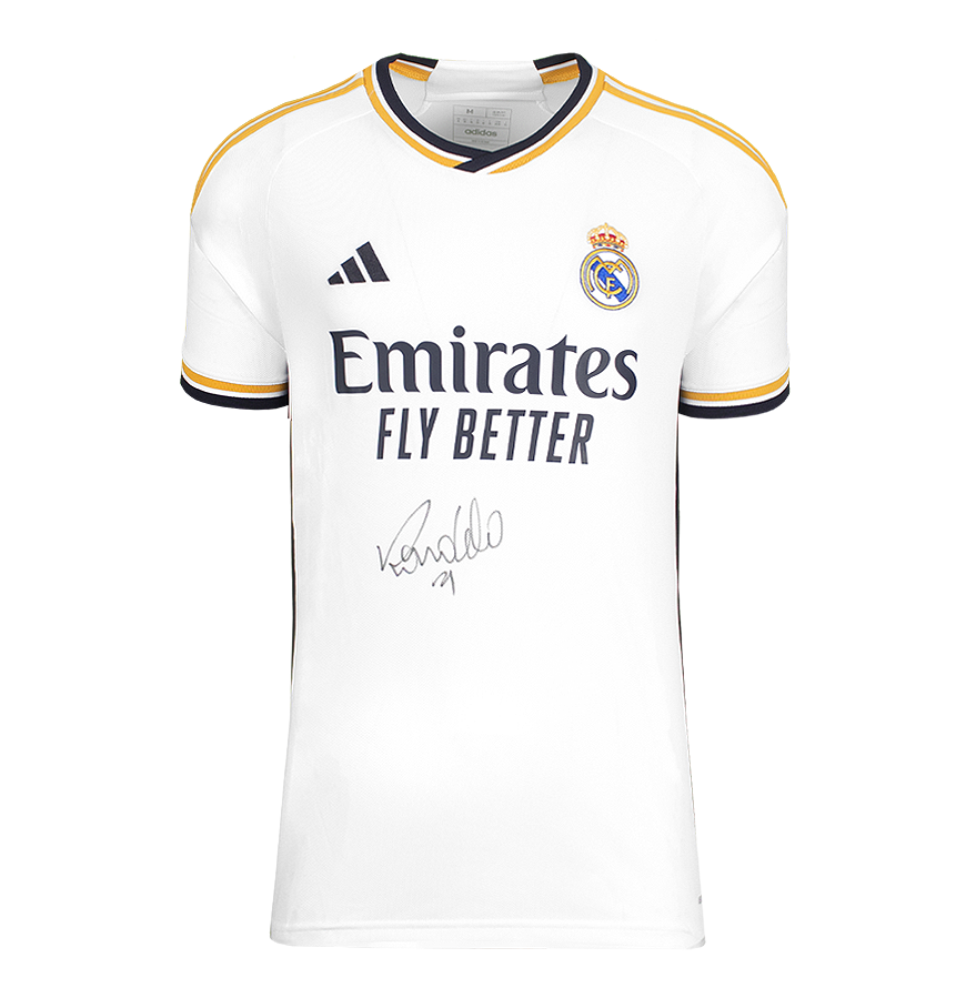 Jersey Real Ronaldo Fenomeno Real Madrid Signed Autograph Fenomeno Ronaldo Autographed Jersey 2023 2024 Autographed ICONS