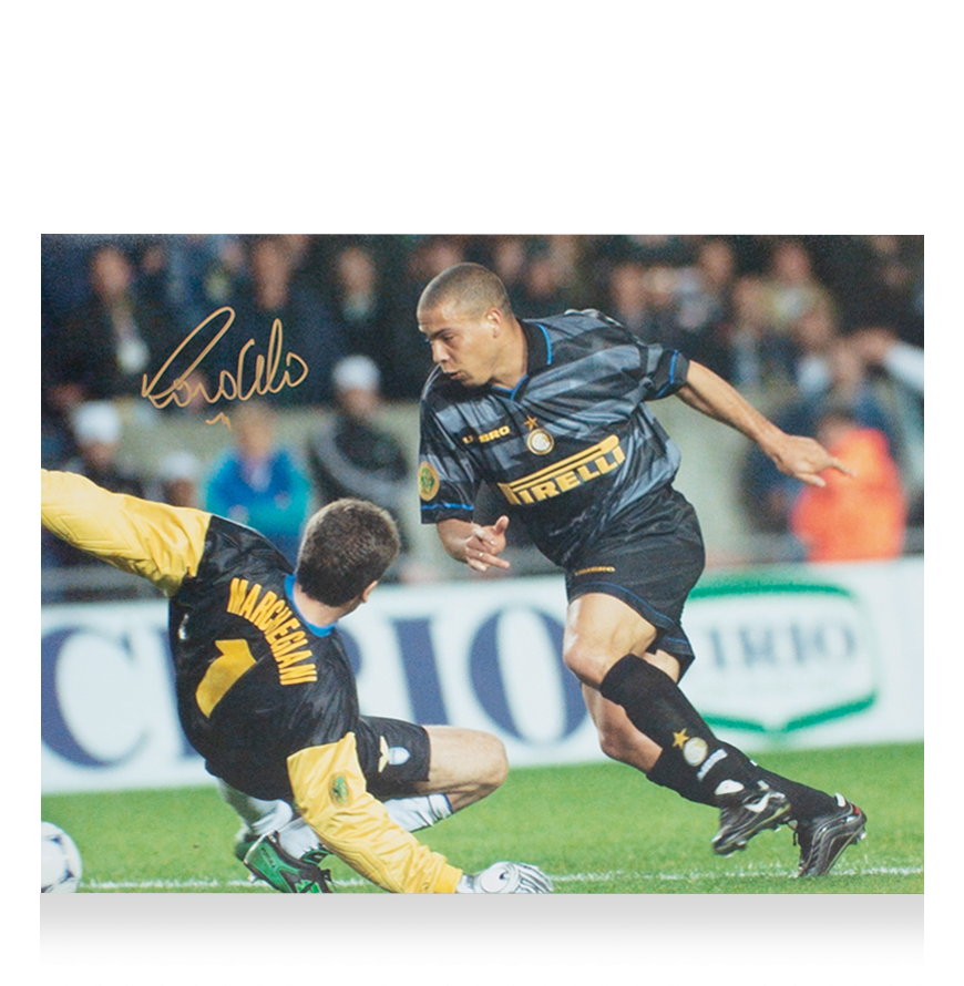 Foto Ronaldo Fenomeno, Autogramm, Inter-Tor, UEFA 1998, signiert, signiert, Ikonen, Ronaldo Inter, Foto Ronaldo Fenomeno, Autogramm, Inter-Tor, UEFA 1998, signiert, signiert, Ikonen, signiert, Ikonen, Ronaldo Inter, ICONS  Signiertes Autogramm, RONAL