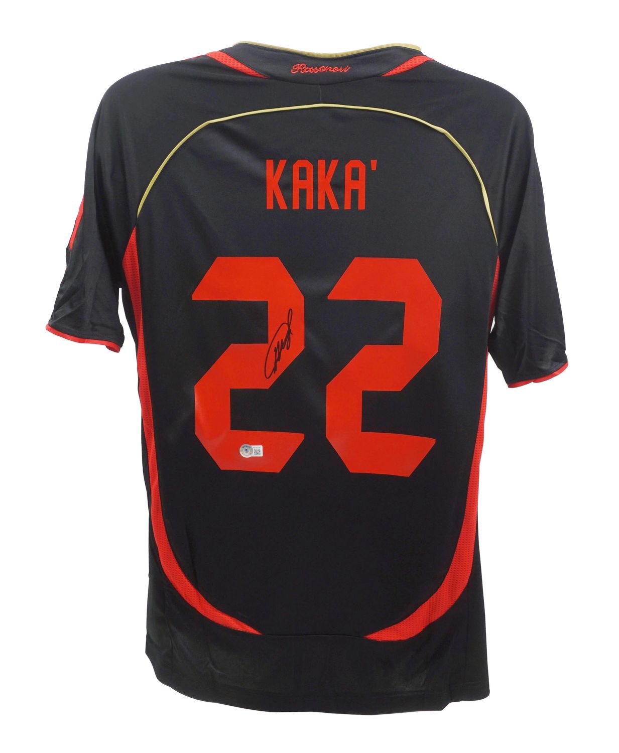 Trikot von Ricardo Kaka (22. Saison 2006–2007), signiertes Trikot (06/07), AC Mailand, Kaka-Trikot (Milan Kaka), Ricardo Kaka (22. Saison 2006–2007), signiertes Trikot (06/07), AC Mailand, Kaka-Trikot (Milan Kaka), Ricardo Kaka (22. Saison 2006–2007)
