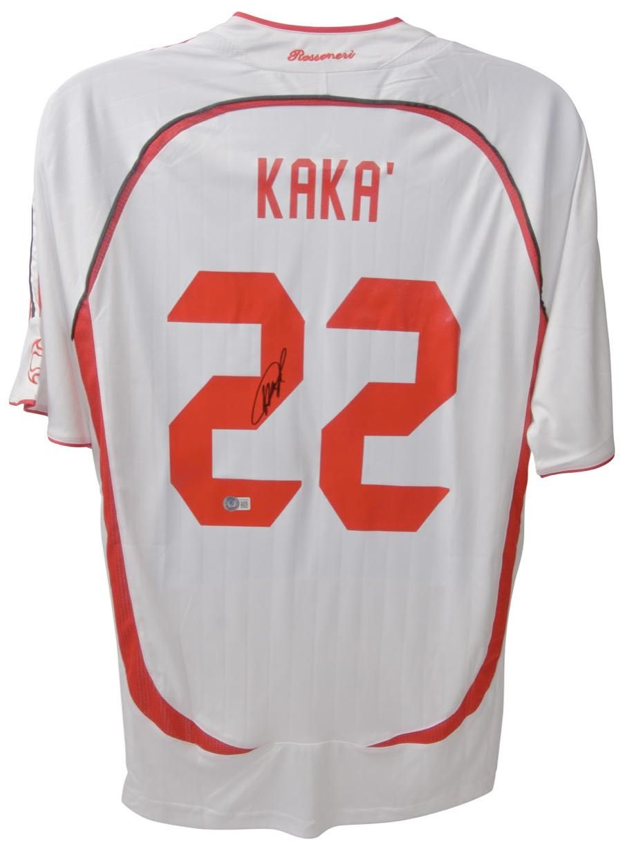 Trikot von Ricardo Kaka, 22. Mailänder Finale, Saison 2007, signiertes Kaka-Trikot, AC Mailand, Kaka-Trikot, Ricardo Kaka, 22. Mailänder Champions-League-Saison 2007, signiertes Kaka-Trikot, AC Mailand, Kaka-Trikot, Ricardo Kaka, 22. Mailänder Finale