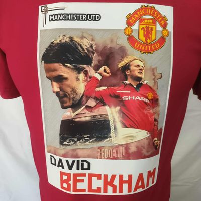T Shirt David Beckham Manchester United  Leggend Icon Stampa Printed Sublimation T Shirt BECKHAM 7 Manchester United Beckham Man Utd Manchester United