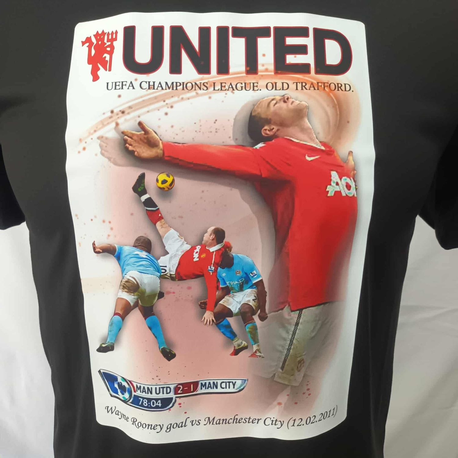 T Shirt Wayne Rooney Manchester United  Leggend Icon Stampa Printed Sublimation T Shirt Rooney Vs Manchester City Man Utd Vs Man City Epic Goal