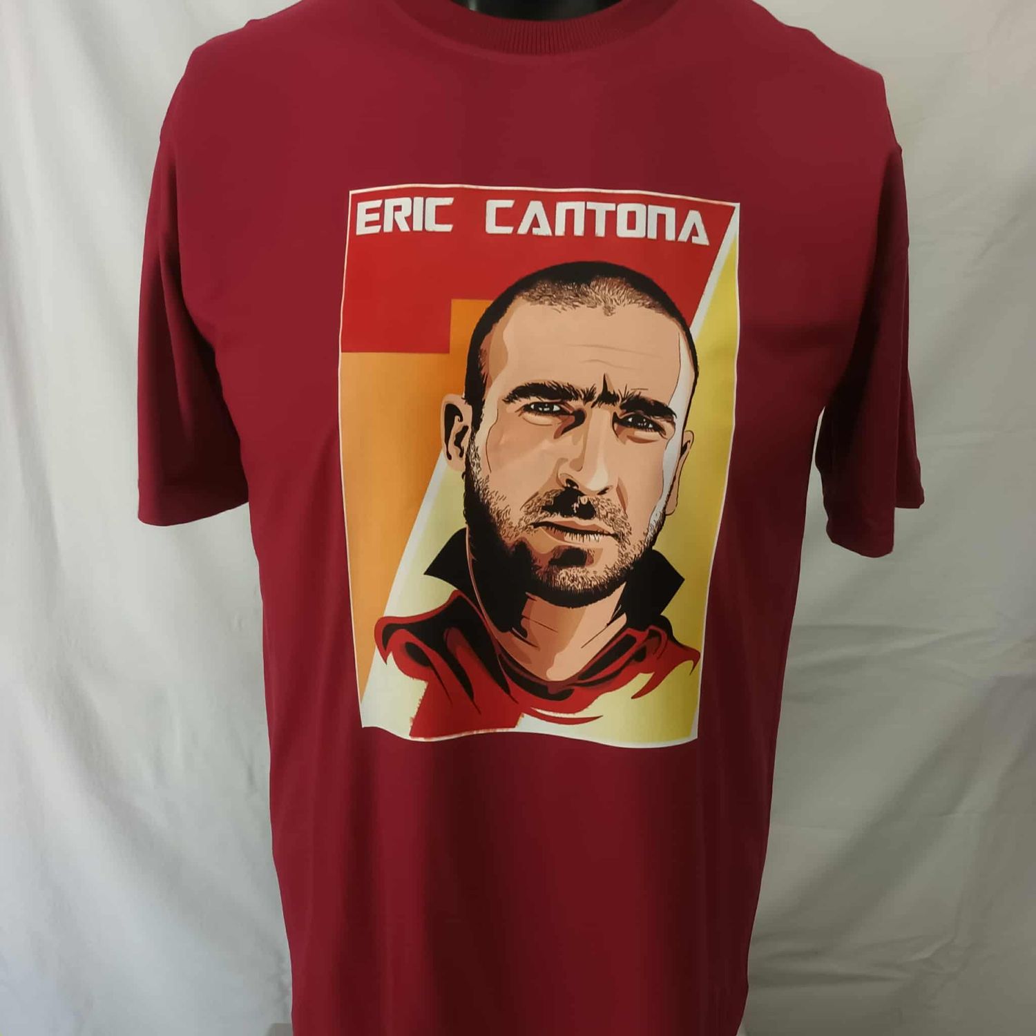 T Shirt Eric Cantona Manchester United  Leggend Icon Stampa Printed Sublimation T Shirt CANTONA 7 Manchester United Cantona Man Utd Manchester United