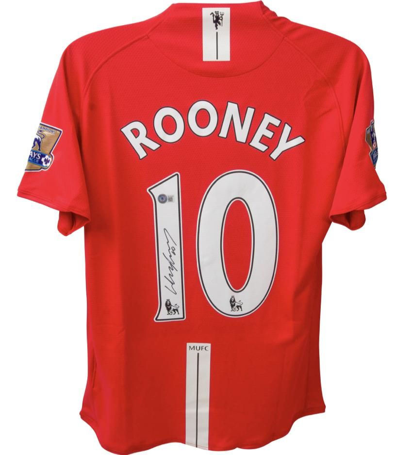 Jersey Wayne Rooney 10 Manchester United 2007 2008  Sign Autograph Jersey Signed 2007 2008 Man Utd Manchester United  Wayne Rooney Autogrograph Autographed
