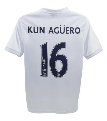 Jersey Sergio Aguero 16 Manchester City 2013 2014 Sign Autograph Jersey Signed Sergio Aguero 2013 2014 Man City Manchester City
