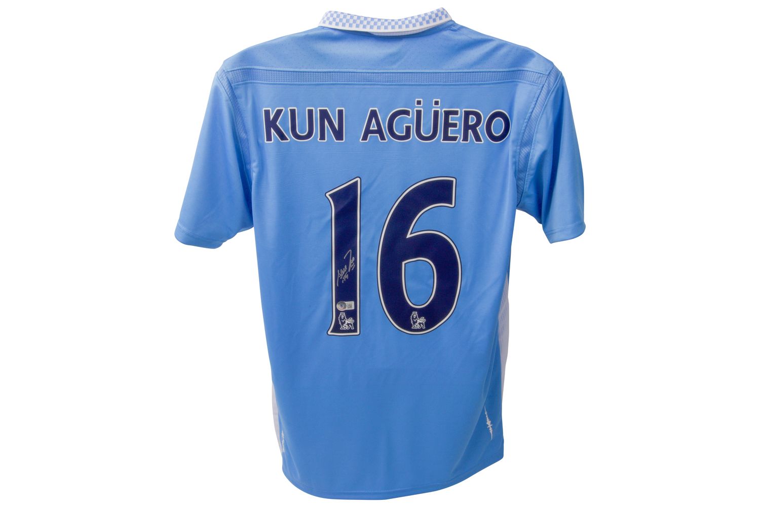 Jersey Sergio Aguero 16 Manchester City 2013 2014 Sign Autograph Jersey Signed Sergio Aguero 2013 2014 Man City Manchester City