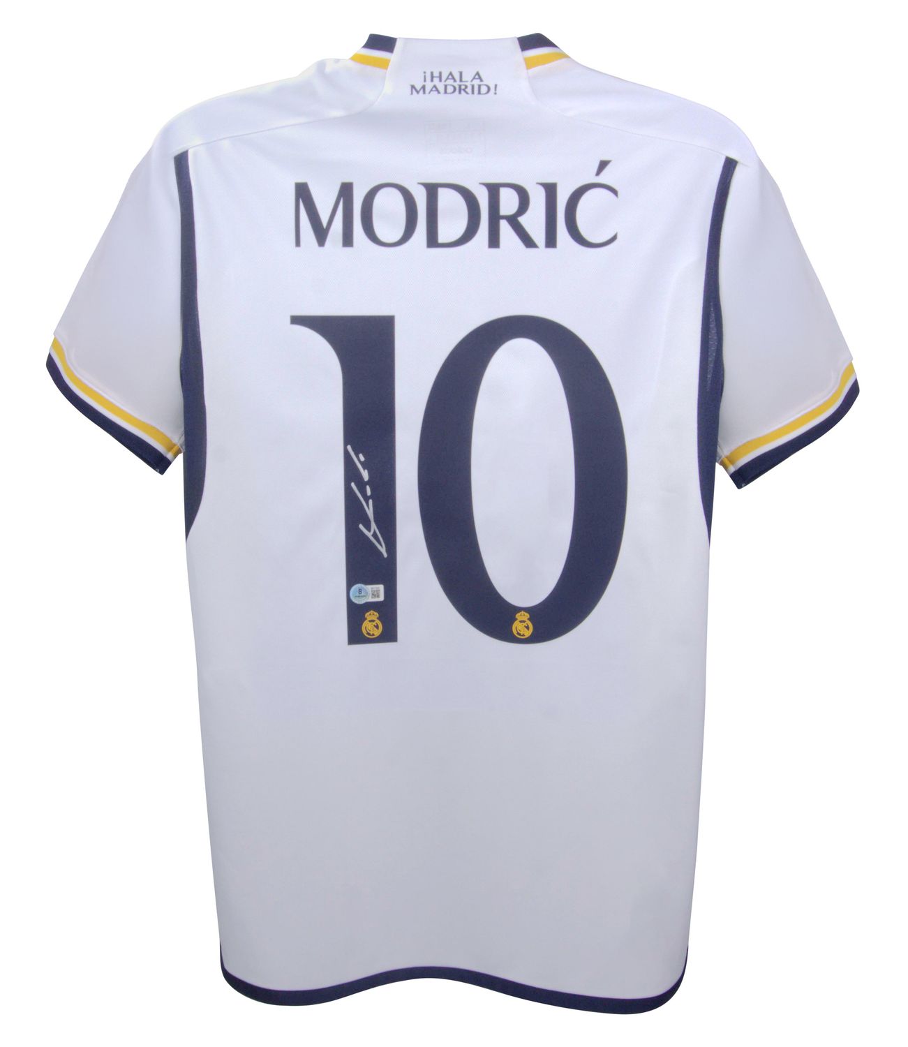 Originales Real Madrid Trikot mit der Nummer 10, signiert von Luka Modric (Saison 2023/24).  Authentizitätszertifikat: Beckett Hologramm  Lieferzeit: 10–20 Tage.