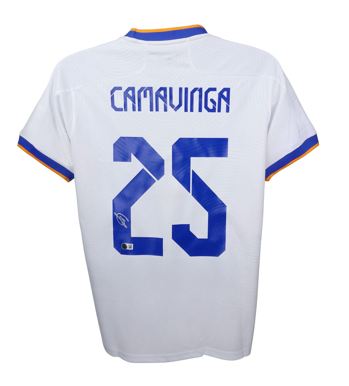 Jersey Eduardo Camavinga 25   Real Madrid Signed Autograph CAMAVINGA Real Madrid Blancos 2021 2022  Autographed Jersey Autograph Edoardo Camavinga 21/22  Real Madrid