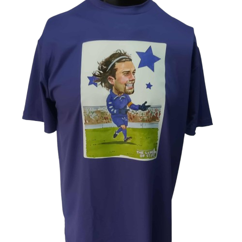 T Shirt Gabriel Omar Batistuta Leggend Icon Caricatura Stampa Printed Sublimation T Shirt Batistuta Fiorentina