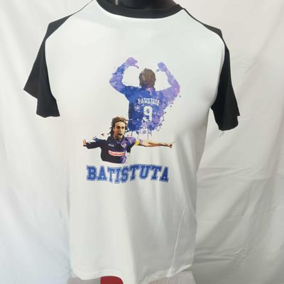 T Shirt Gabriel Omar Batistuta Leggend Icon Caricatura Stampa Printed Sublimation T Shirt Batistuta Fiorentina