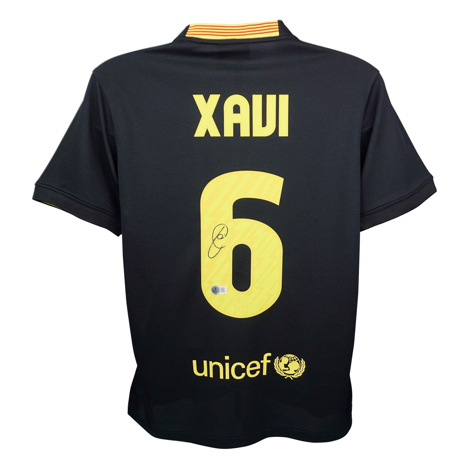 Jersey Xavi 6 Barcelona 2013 2014  Autograph Jersey Signed Autographed XAVI 6 Beckett Authentication Barcelona 13/14