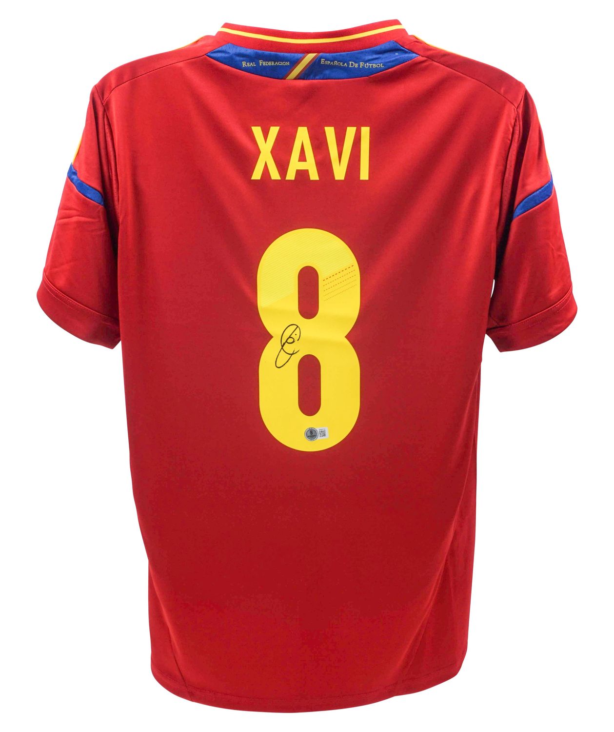 Jersey Xavi 6 Spain Euro 2012  Autograph Jersey Signed Autographed XAVI 6 Beckett Authentication Spain EuroCup 2012