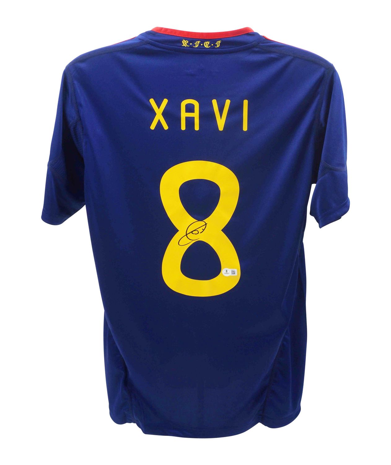 Jersey Xavi 6 Spain Final World Cup 2010 Autograph Jersey Signed Autographed XAVI 6 Beckett Authentication Spain  Final World Cup 2010