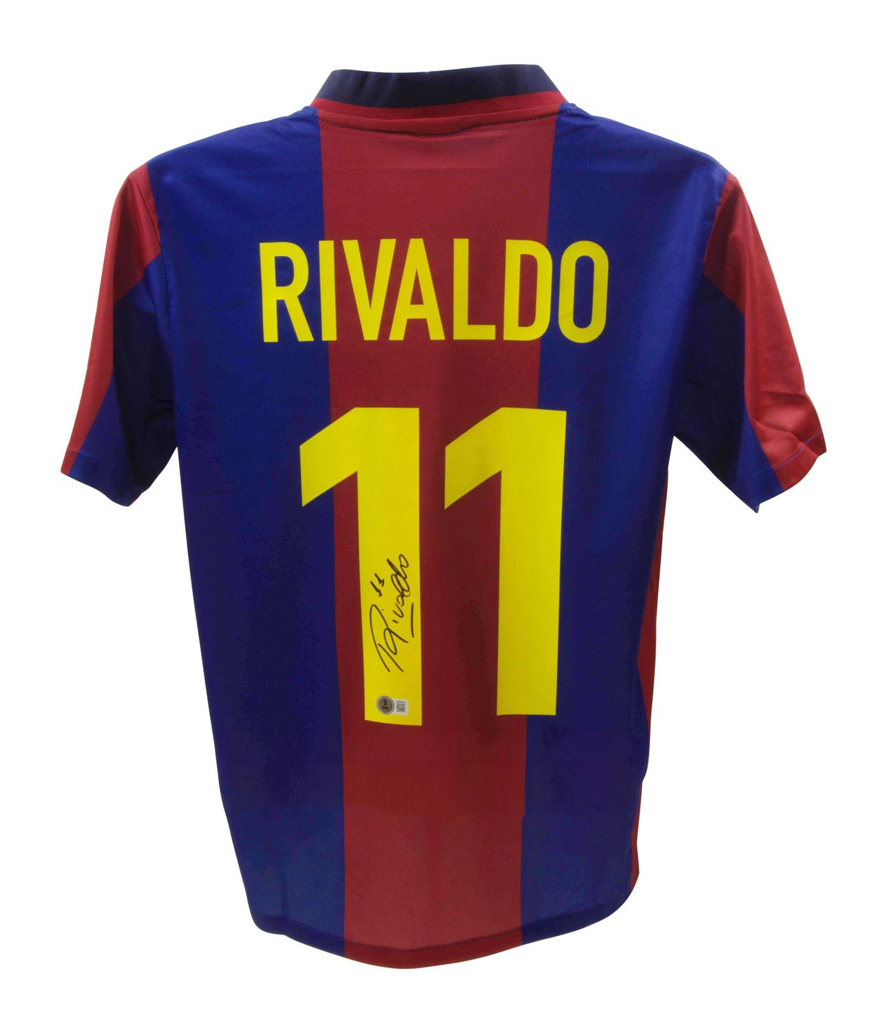 Jersey Rivaldo Barcelona 1998 1999  Autograph Jersey Signed Autographed RIVALDO 11 Beckett Authentication Barcelona 98/99