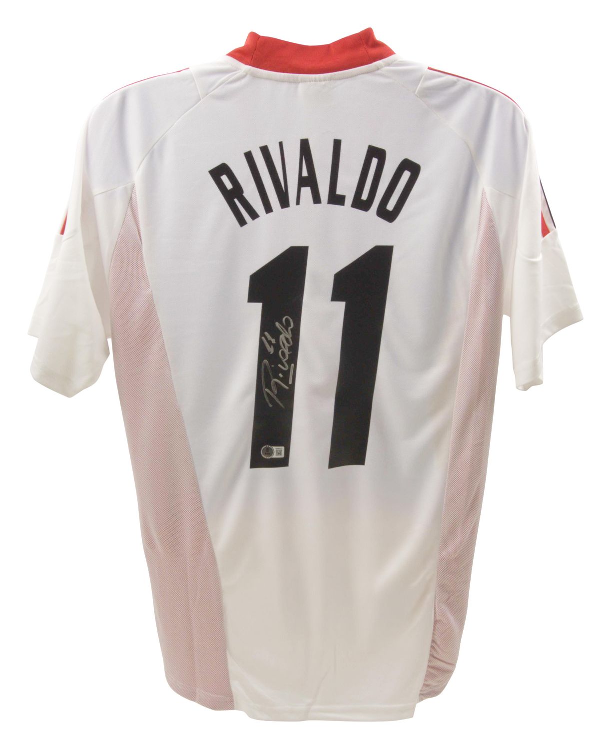 Jersey Milan Final Champions manchester 2003 vs juventus  Autograph Jersey Signed Autographed RIVALDO 11 Beckett Authentication Milan Final Champions 2003