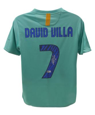 Jersey David Villa 7 Barcelona 2010 2011 Autograph Jersey Signed Autographed DAVID VILLA 7 Beckett Authentication Barcelona 10/11