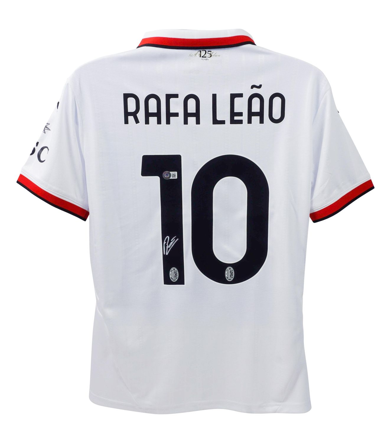 Jersey Rafael Leao 10  Milan 2024 2025 Autograph Jersey Signed Autographed RAFA LEAO  Beckett Authentication Milan Season 24/25 Leao