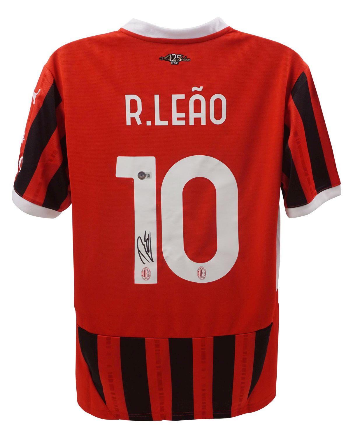 Jersey Rafael Leao 10  Milan 2024 2025 Autograph Jersey Signed Autographed RAFA LEAO  Beckett Authentication Milan Season 24/25 Leao