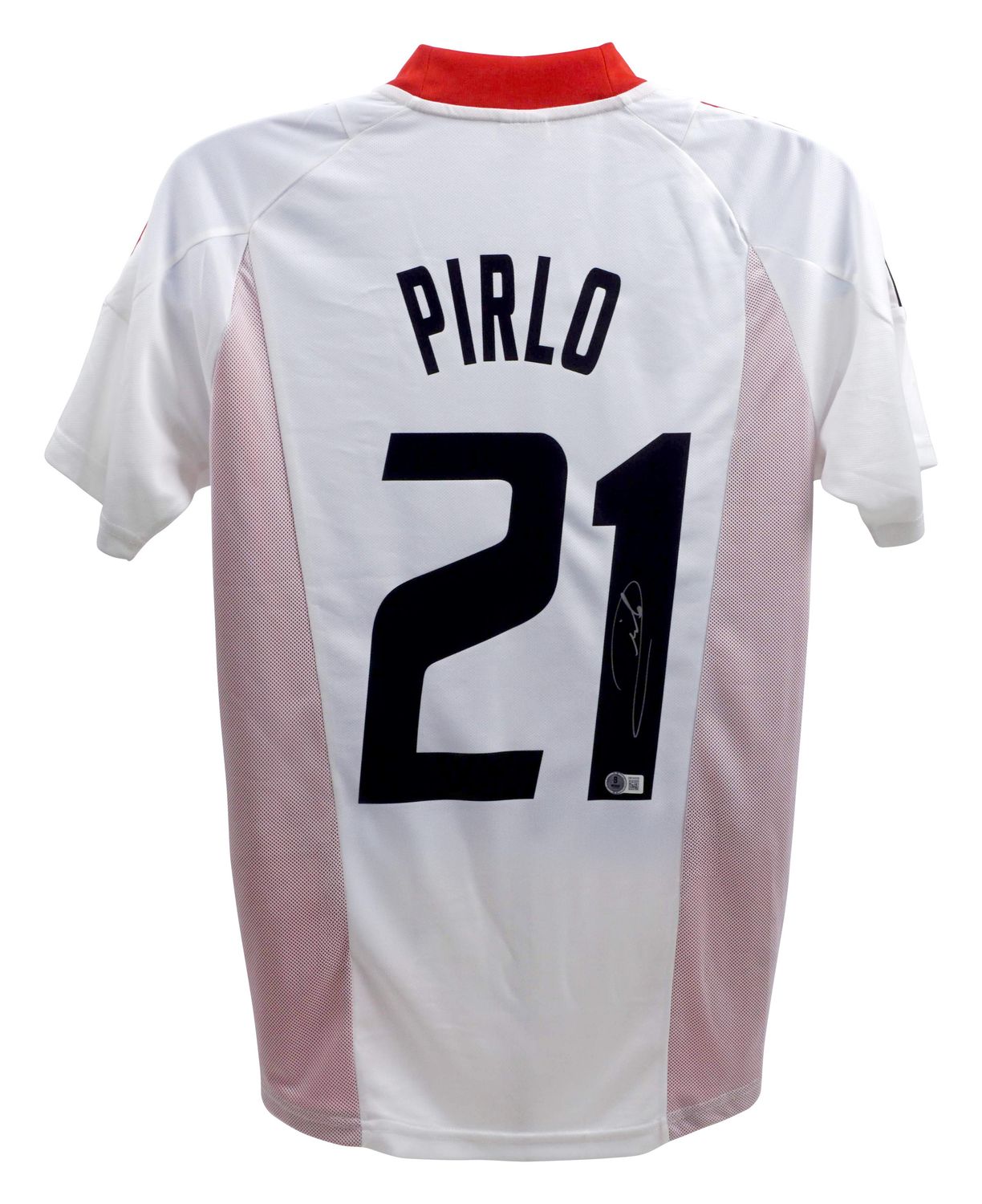 Trikot von Andrea Pirlo, 21. Mailänder Finale, Meisterschaft, Manchester, Saison 2003, signiertes Pirlo-Trikot, 2003, Andrea Pirlo, AC Mailand, Trikot, Milan Pirlo, 21. Mailänder Champions-League-Saison 2003, Pirlo-Trikot, 21. Mailänder Finale, Meist