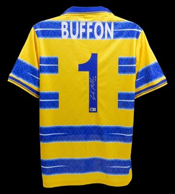 Maglia di Gianluigi Buffon 1 Parma Stagione 1998/1999 BUFFON Autografata Maglia Parma 98/99 Gianluigi Buffon Parma Maglia Parmma 98/99 Buffon 1 Parma 98/99 Stagione BUFFON 1  Replica Maglia Parma Autografata Autografo Firmato Gianluigi Buffon 98/99