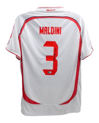 Jersey Paolo Maldini Milan Final Champions Atene 2007 Season MALDINI Autografata Jersey Signed 2007 Paolo Maldini  Ac Milan Jersey Milan MALDINI Milan 2007 Champions League  Season Paolo Maldin