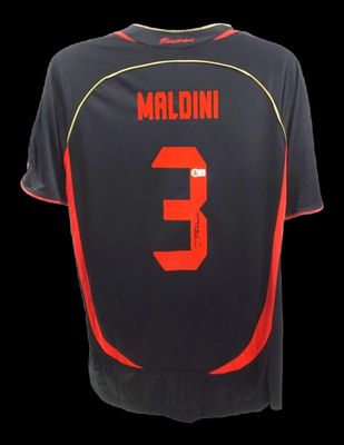 Jersey Paolo Maldini Milan 2006 2007 Season MALDINI Autografata Jersey Signed 2006 2007 Paolo Maldini  Ac Milan Jersey Milan MALDINI Milan  2006 2007   Season Paolo Maldini