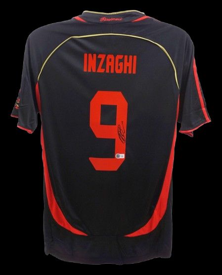 Jersey Filippo Inzaghi 9 Milan 2006 2007  Pippo Autografata Jersey Signed 06-07  Inzaghi Milan 06/07   Superpippo Milan  Season INZAGHI