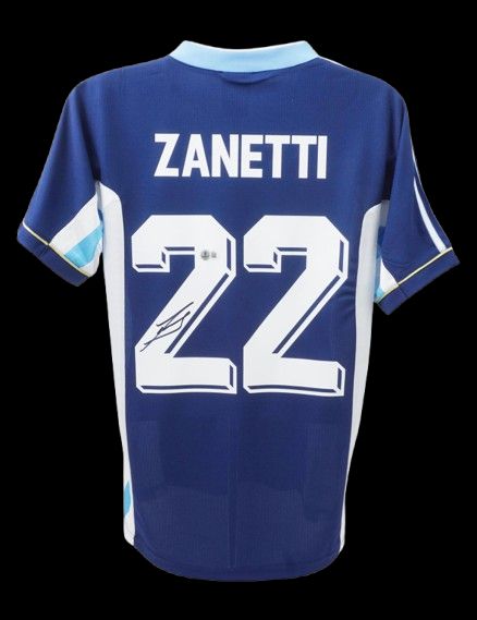 Javier Zanetti Argentina 1996 1997 8  Autographed Jersey Argentina 96 97 Celeste Signed Autographed Jersey Argentina Zanetti Signed Jersey Argentina 1996 1997 ZANETTI