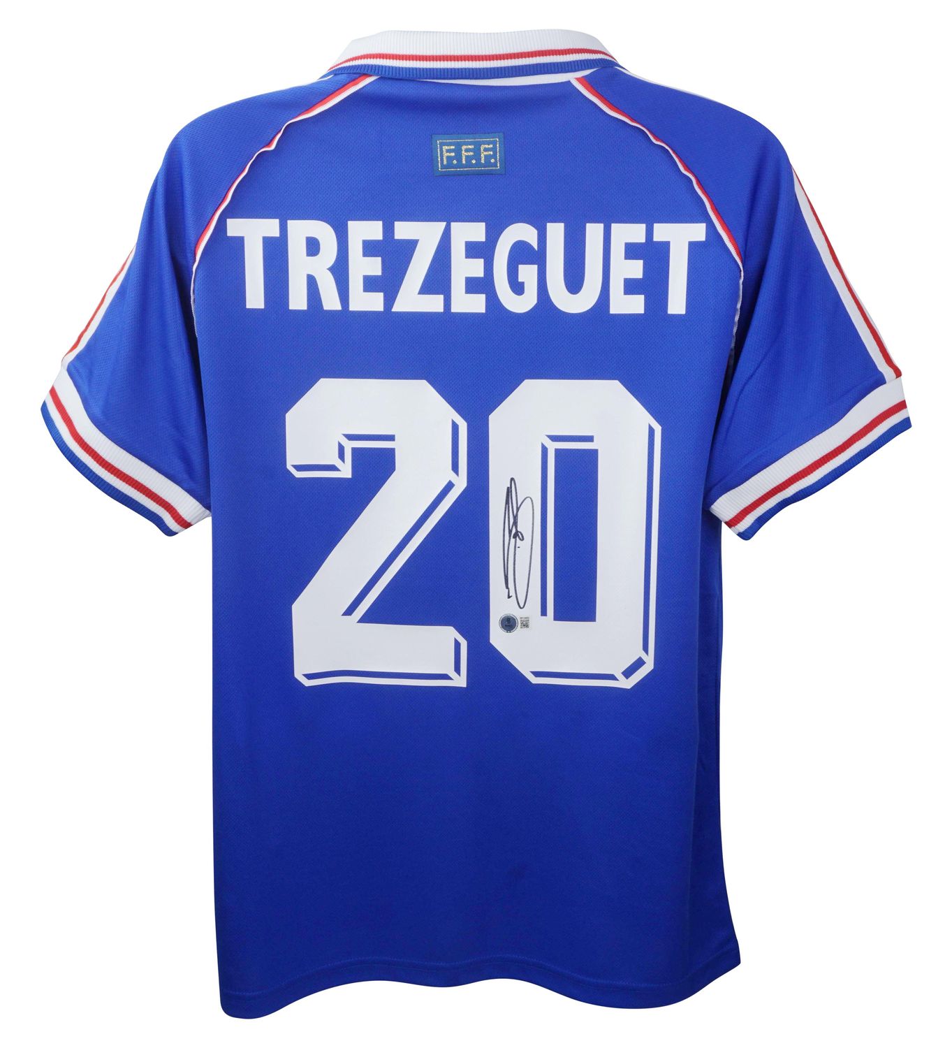 Jersey  David Trezeguet 20 France Fifa World Cup 1998 TREZEGUET  Autograph Jersey Signed 1998 David Trezeguet  Italy WC 98 Jersey France Trezeguet 20 France 1998 Season Trezeguet