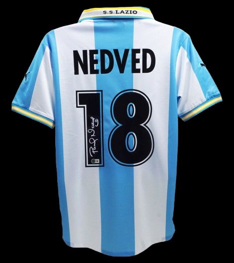 Jersey Pavel Nedved 18 Lazio1999 2000 Champions League  Season NEDVED   Autografata Jersey Signed 99/00   Pavel Nedved  Lazio Jersey Lazio NEDVED 18 Lazio 1999 2000 Season  Nedved