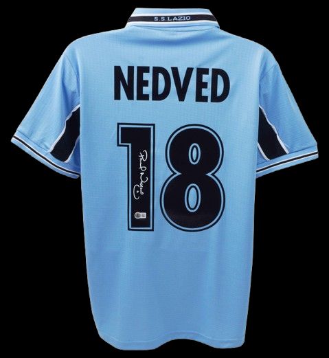 Jersey Pavel Nedved 18 Lazio1999 2000 Champions League  Season NEDVED   Autografata Jersey Signed 99/00   Pavel Nedved  Lazio Jersey Lazio NEDVED 18 Lazio 1999 2000 Season  Nedved